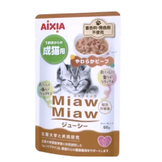 Aixia Pouch  Miaw Miaw Juicy Beef 60g